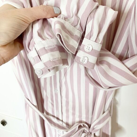 Cupcakes and Cashmere Women's Daylily Yarn Dyed Rayon Stripe Shirt Dress Size XS - Picture 14 of 16